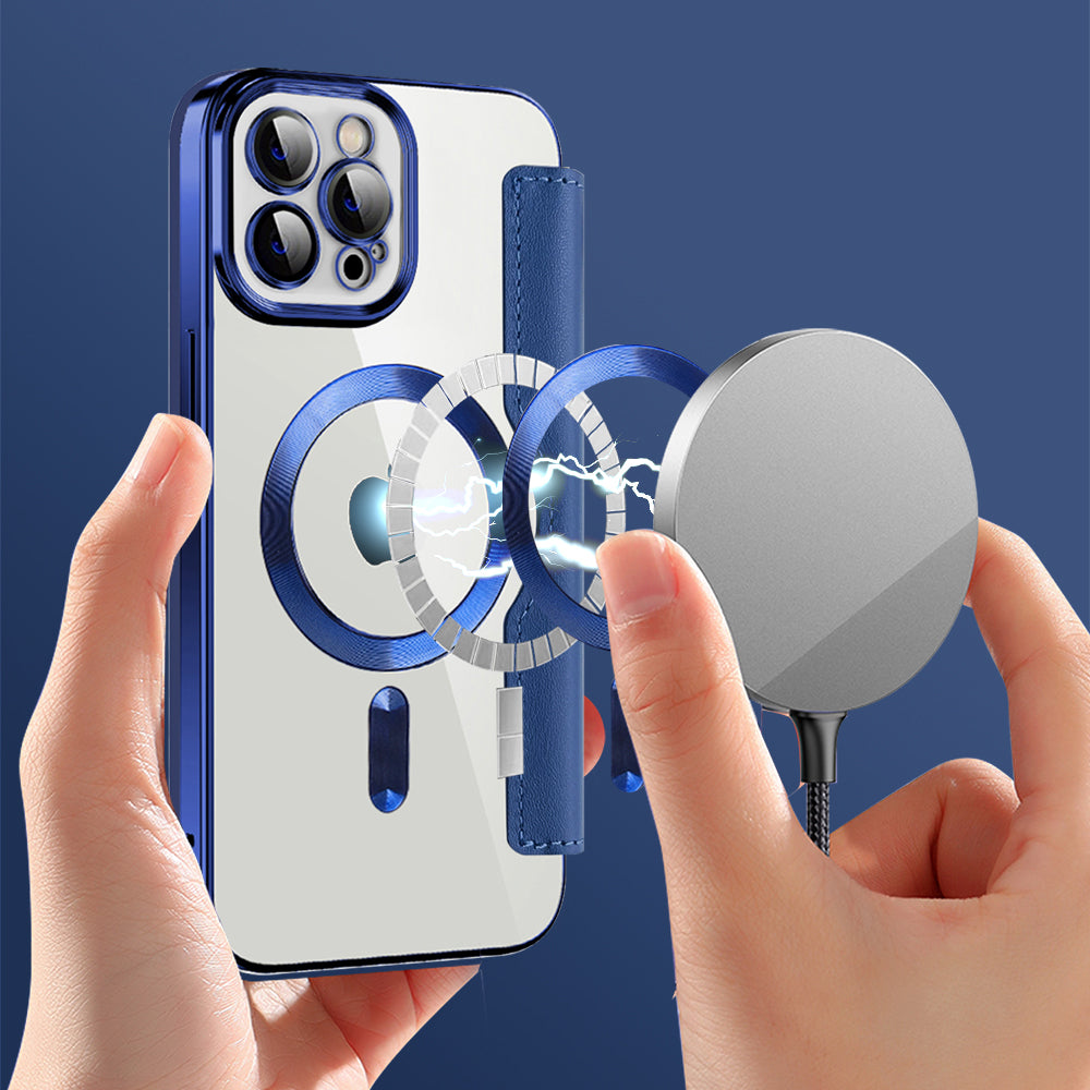 Techsuit - SmartMag Book Case - iPhone 12 Pro - Blue