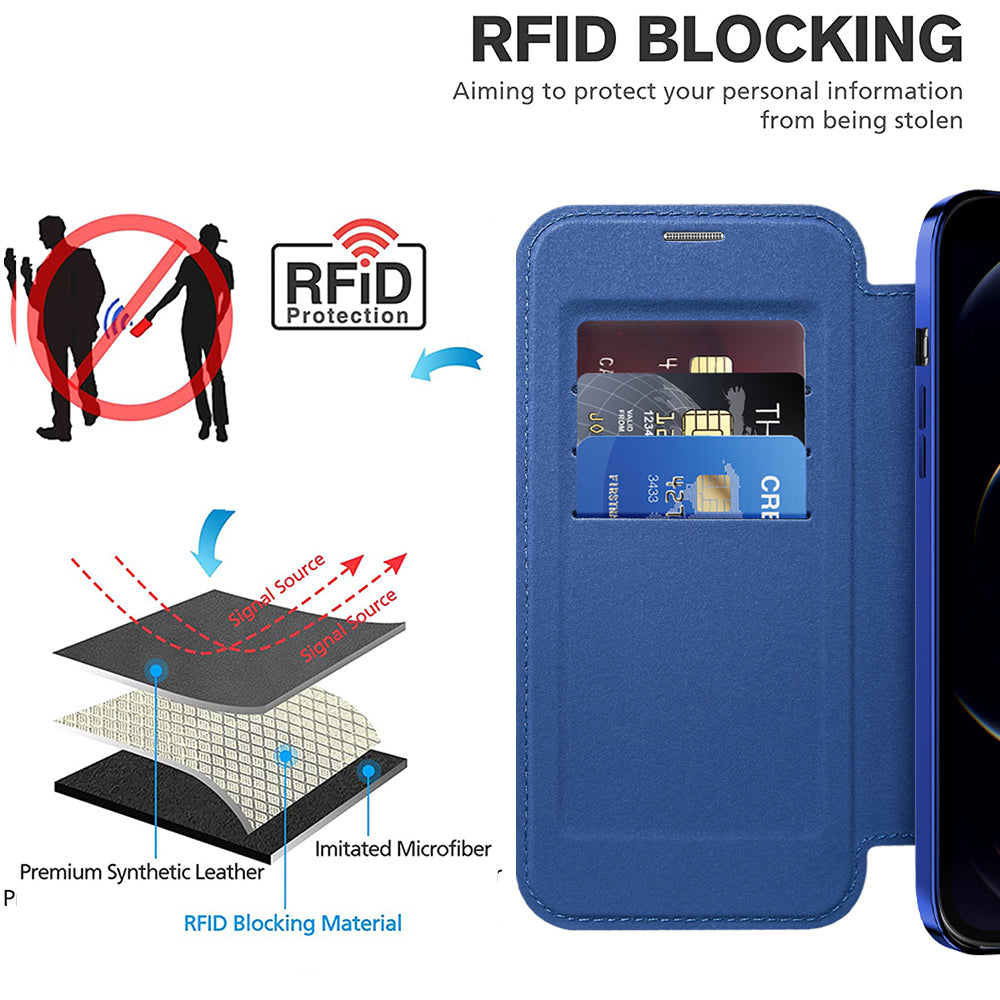 Techsuit - SmartMag Book Case - iPhone 12 Pro - Blue