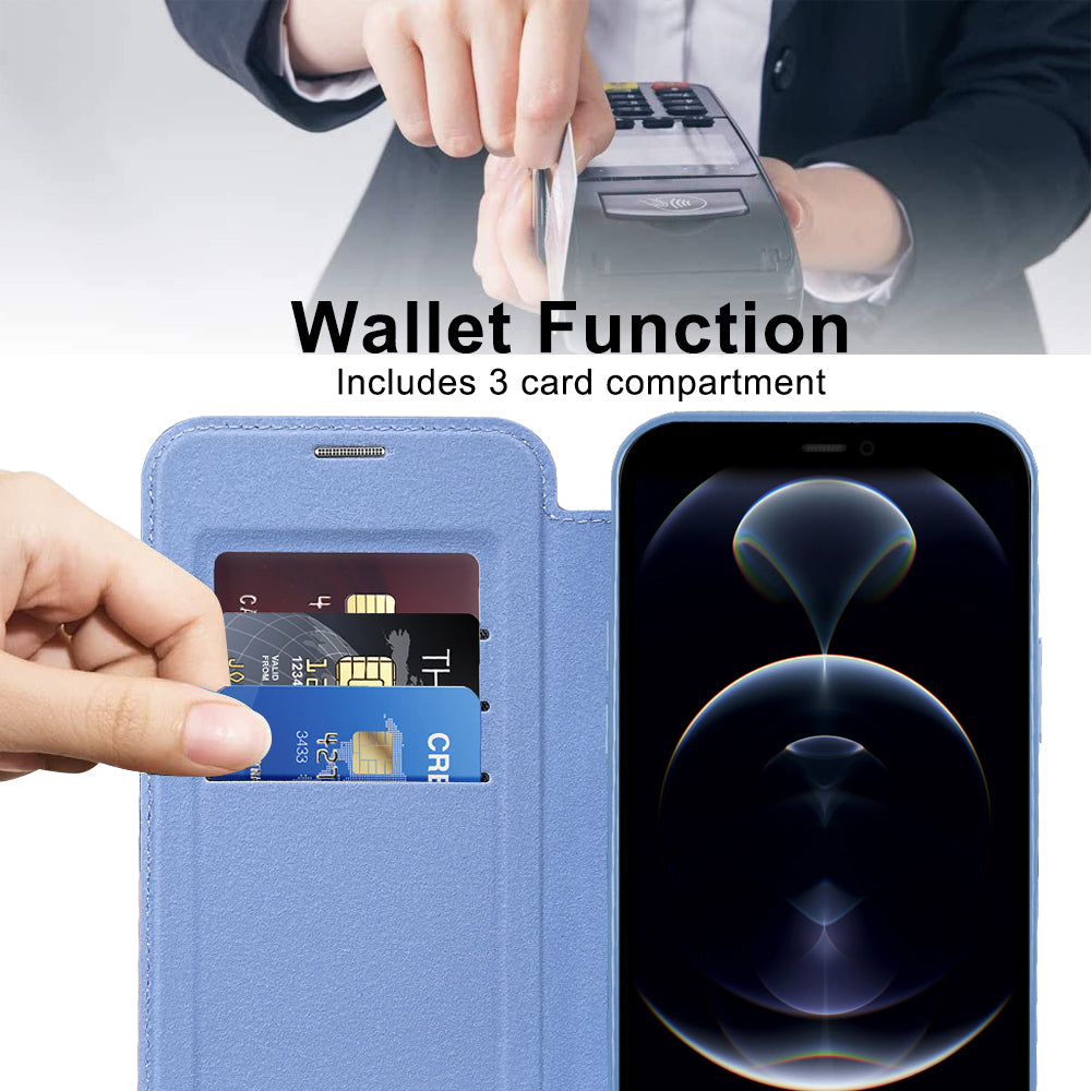 Techsuit - SmartMag Book Case - iPhone 12 Pro - Light Blue