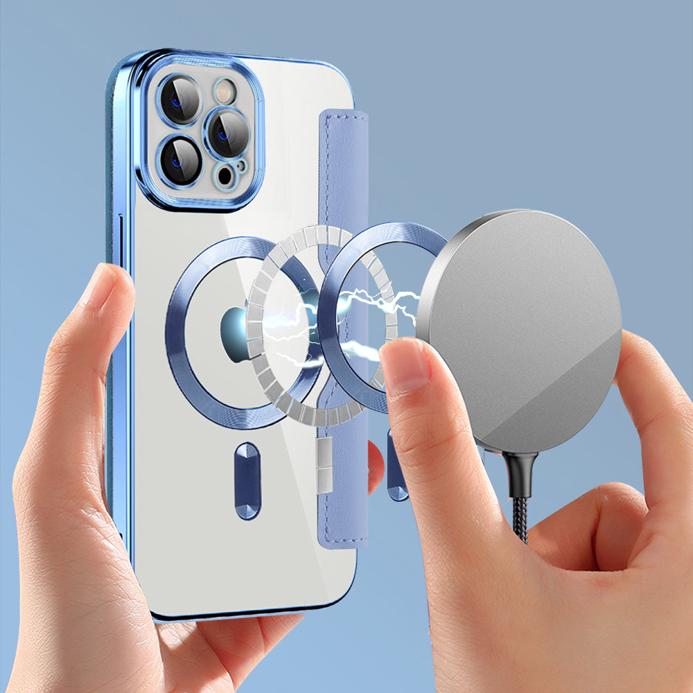 Techsuit - SmartMag Book Case - iPhone 12 Pro - Light Blue