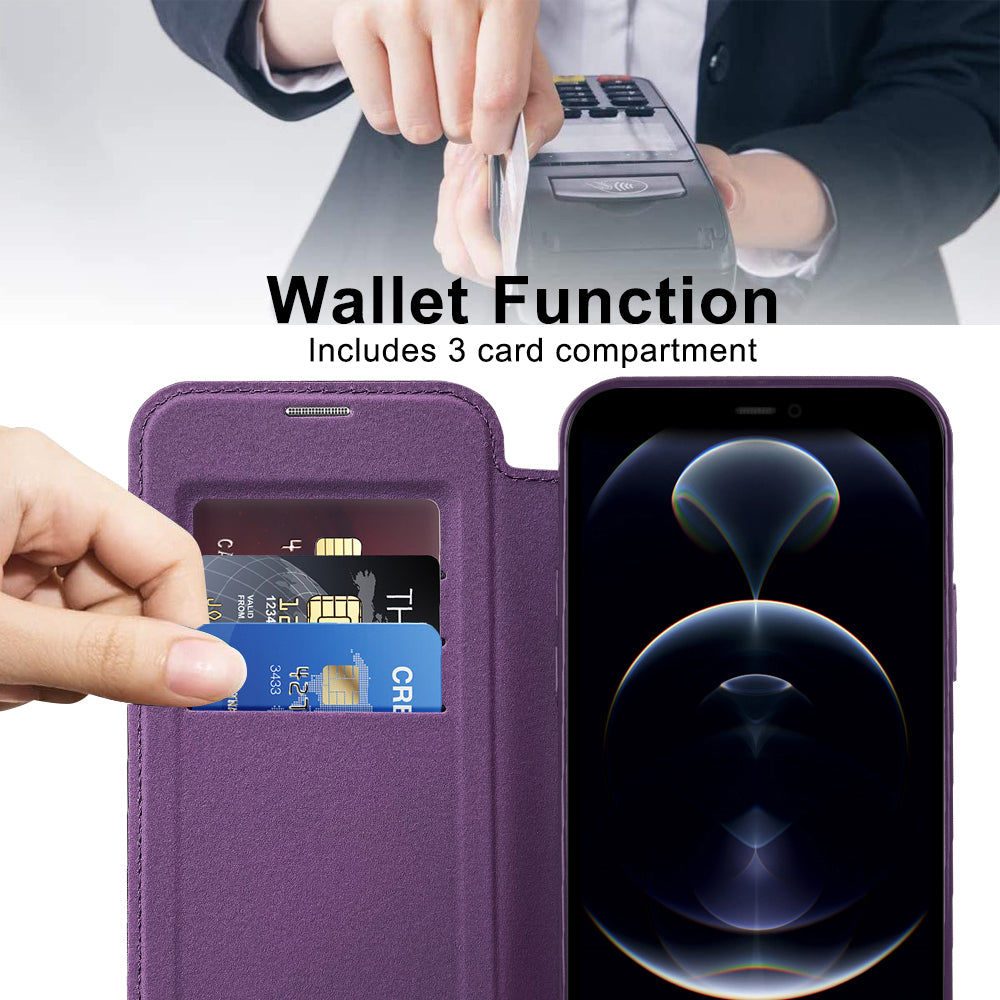 Techsuit - SmartMag Book Case - iPhone 12 Pro - Purple