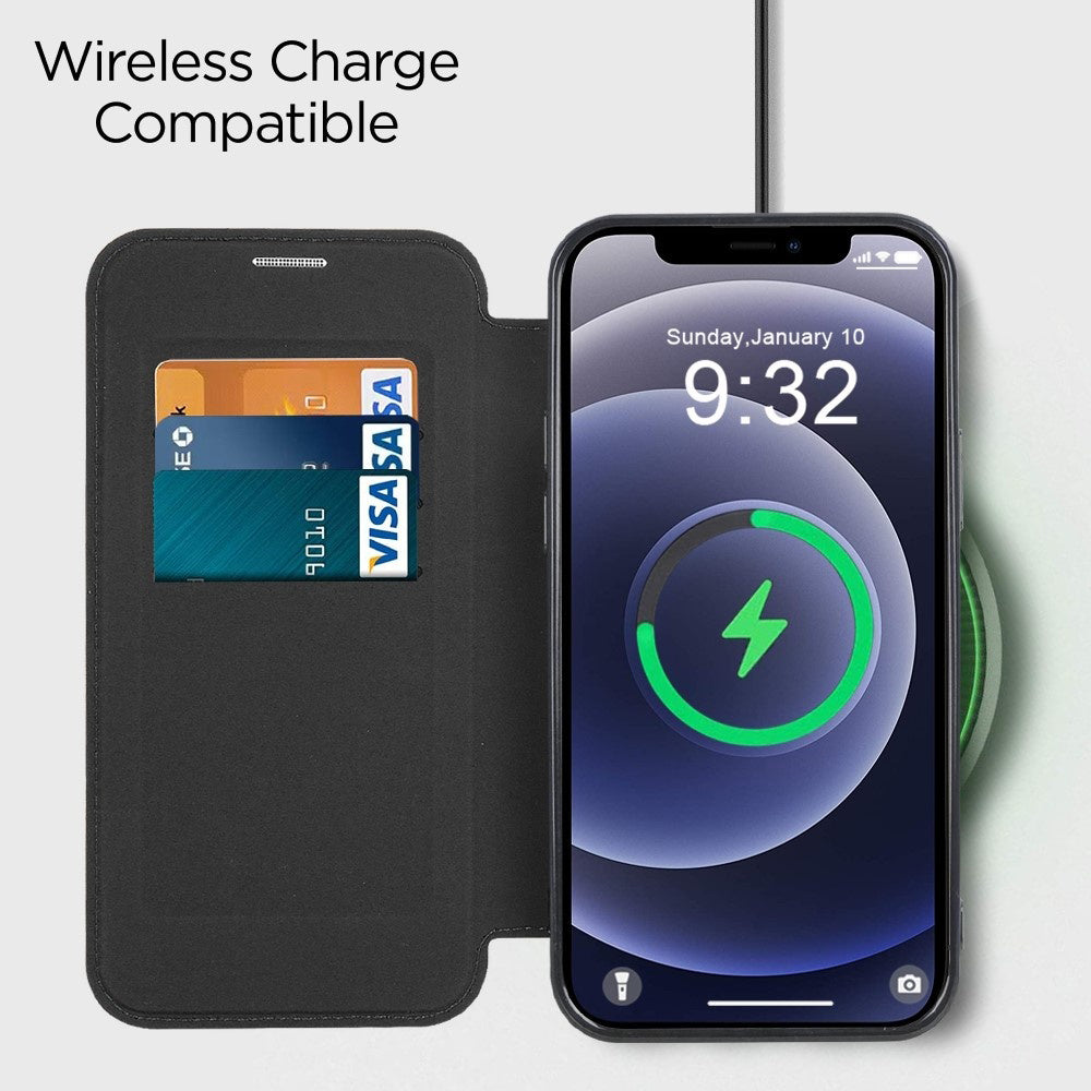 Techsuit - SmartMag Book Case - iPhone 12 - Green