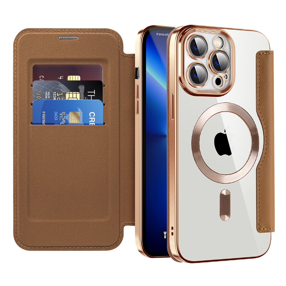 Techsuit - SmartMag Book Case - iPhone 13 Pro - Brown