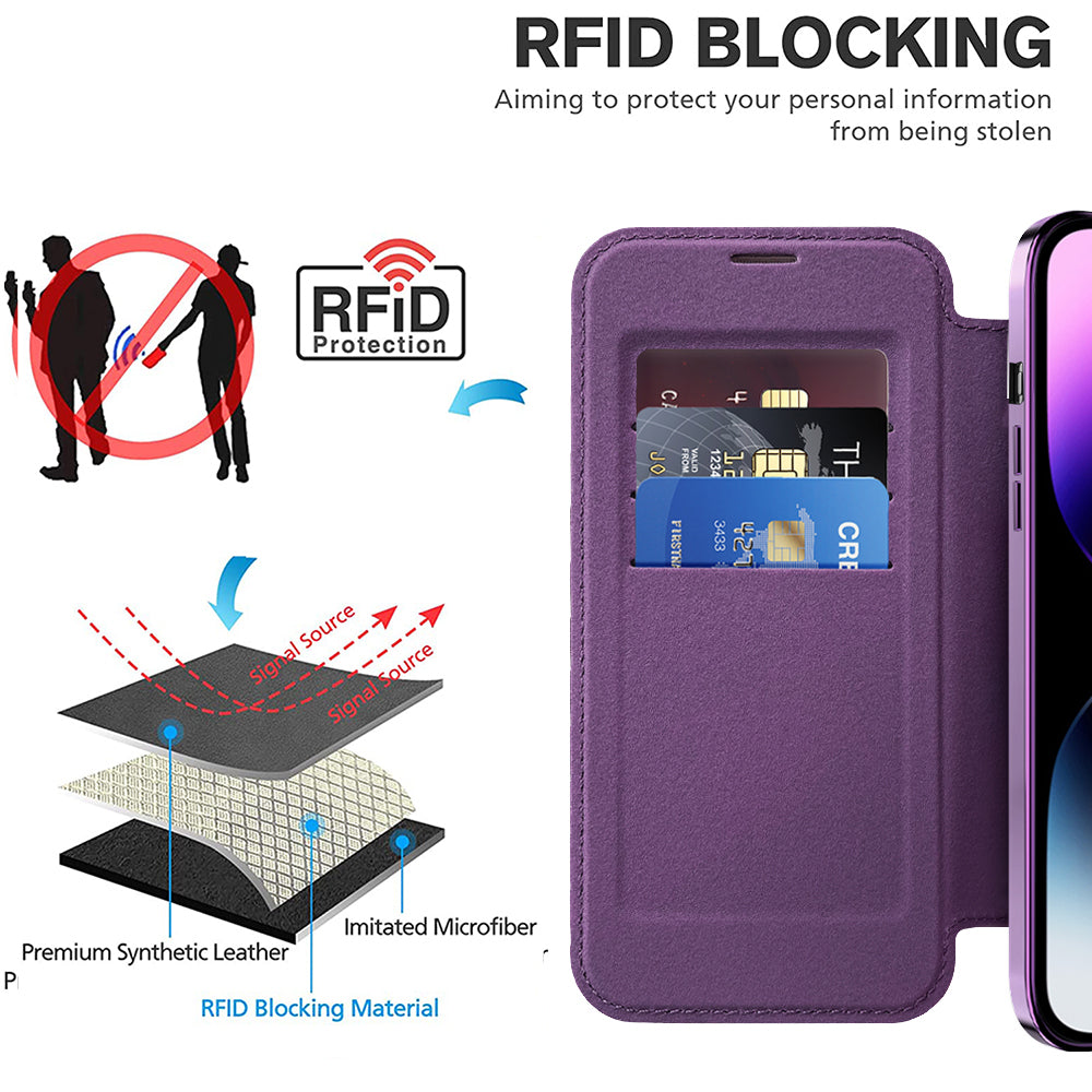 Techsuit - SmartMag Book Case - iPhone 14 Pro Max - Purple