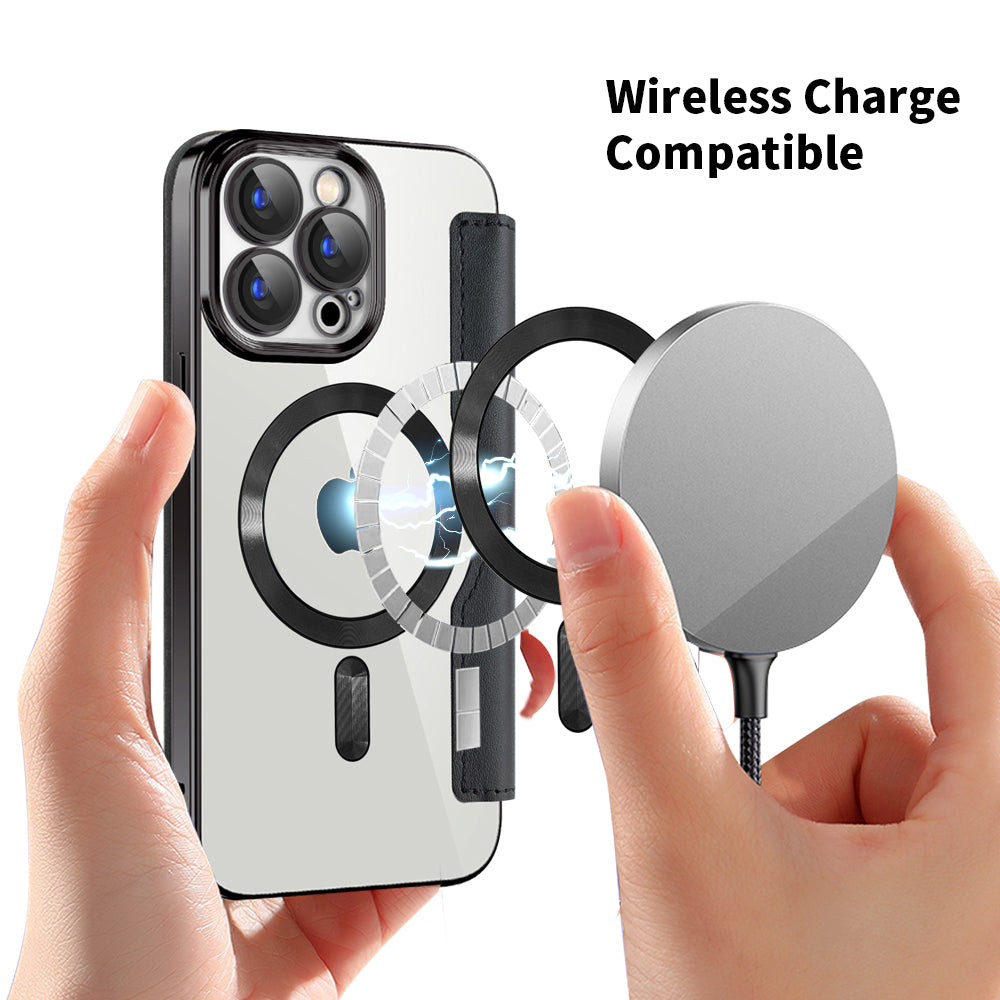 Techsuit - SmartMag Book Case - iPhone 15 Pro - Black