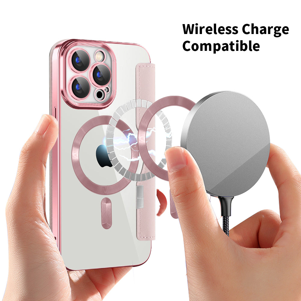 Techsuit - SmartMag Book Case - iPhone 15 Pro - Pink