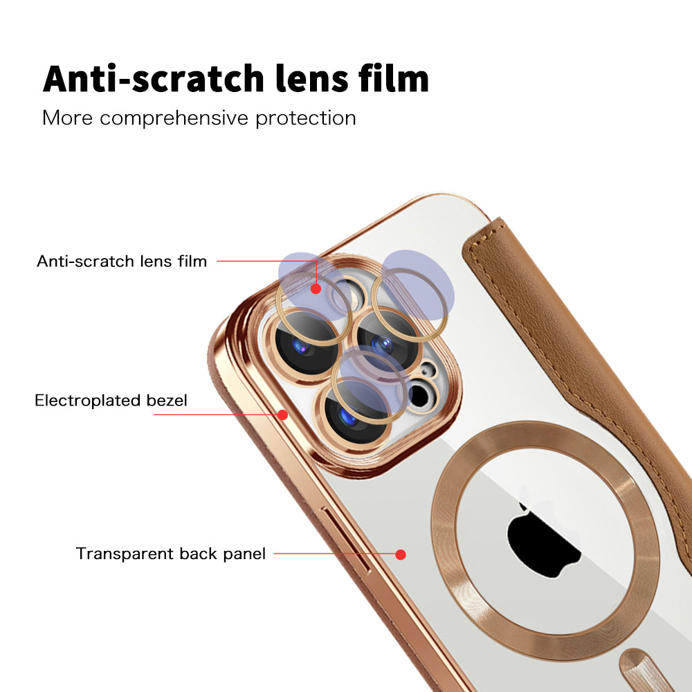 Techsuit - SmartMag Book Case - iPhone 15 Pro - Brown