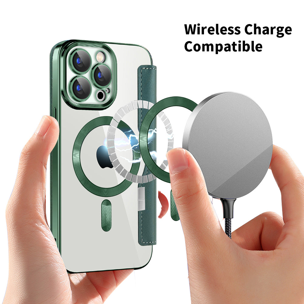 Techsuit - SmartMag Book Case - iPhone 15 Pro - Green