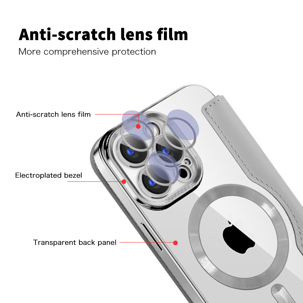 Techsuit - SmartMag Book Case - iPhone 15 Pro - Gray