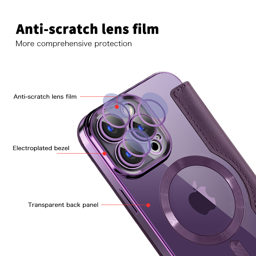 Techsuit - SmartMag Book Case - iPhone 15 Pro - Purple