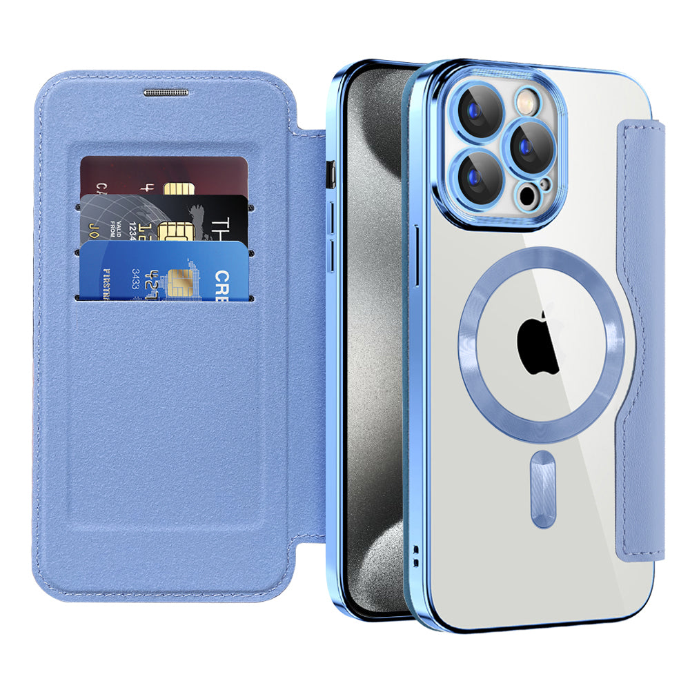 Techsuit - SmartMag Book Case - iPhone 15 Pro Max - Light Blue
