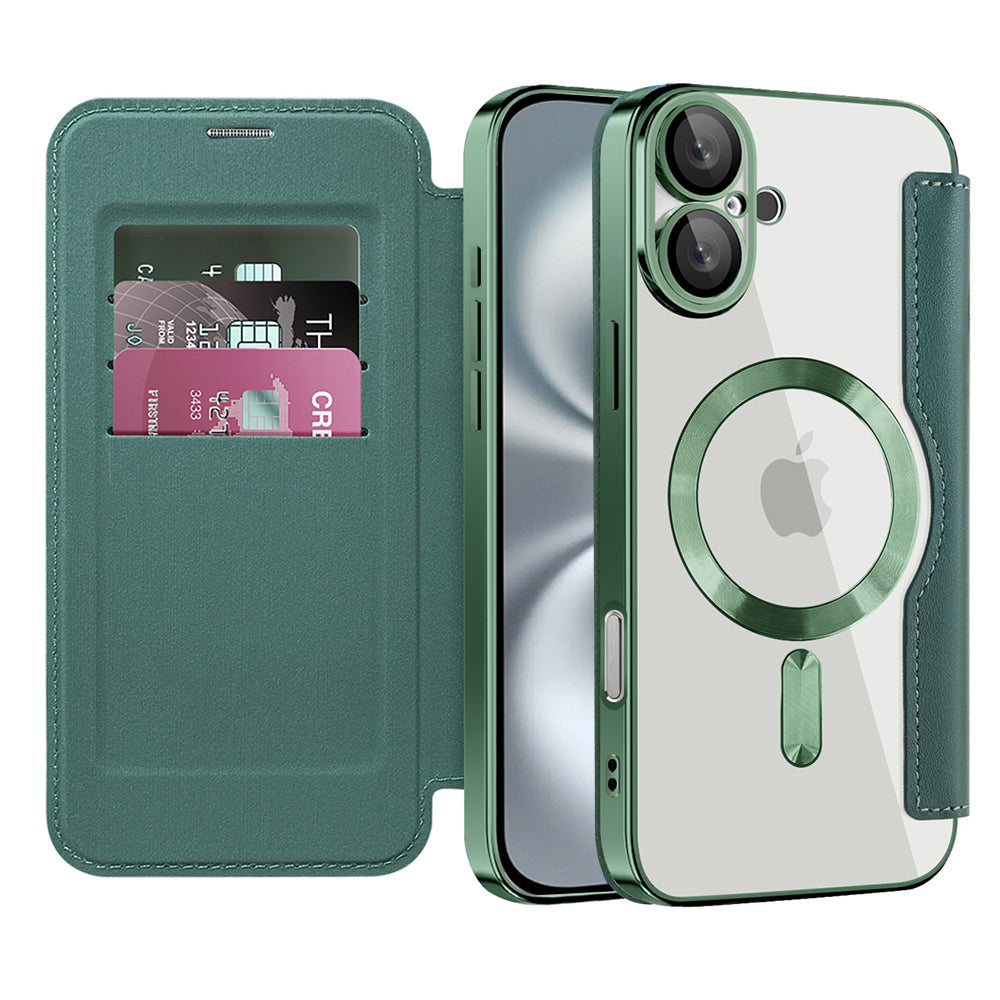 Techsuit - SmartMag Book Case - iPhone 16 Plus - Green