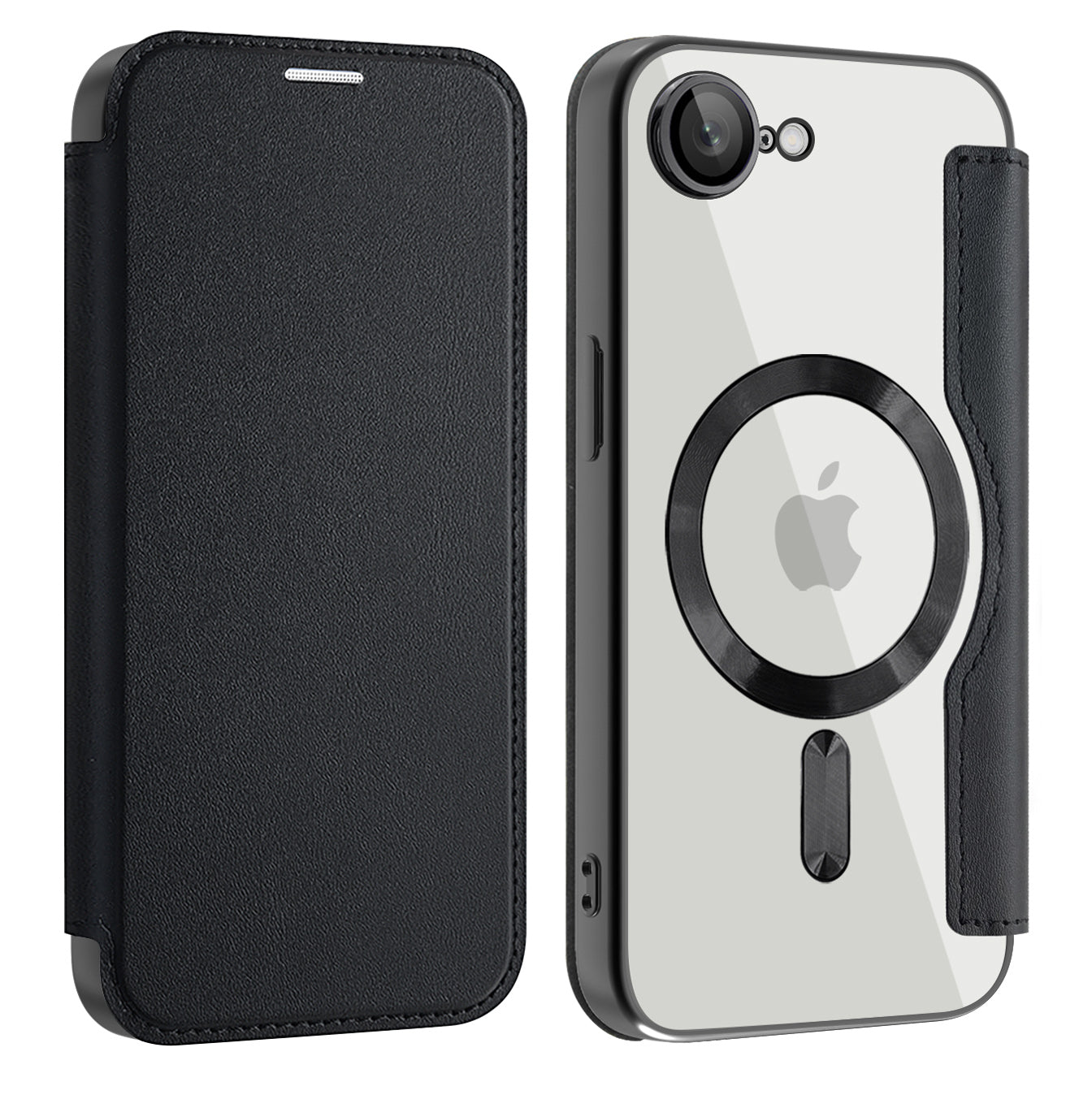 Techsuit - SmartMag Book Case - iPhone 16e - Black