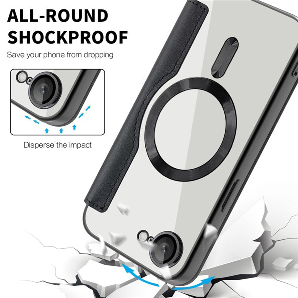 Techsuit - SmartMag Book Case - iPhone 16e - Black