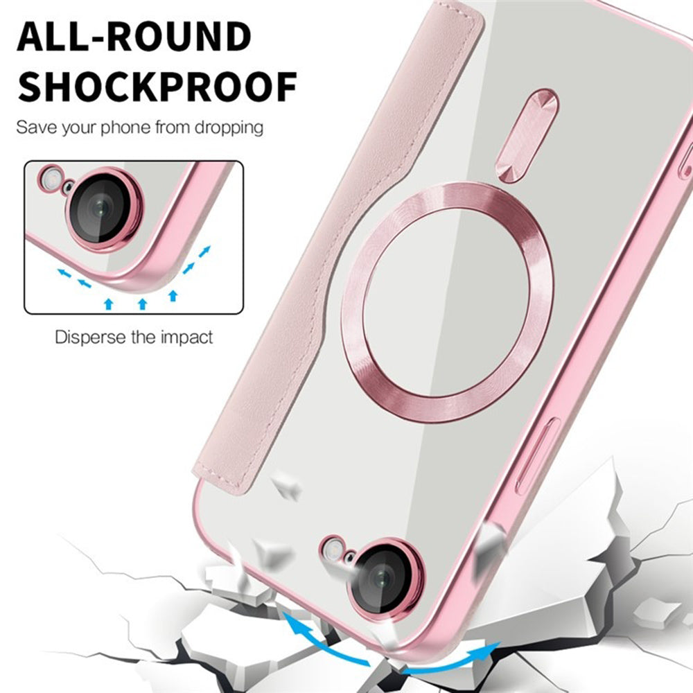 Techsuit - SmartMag Book Case - iPhone 16e - Pink