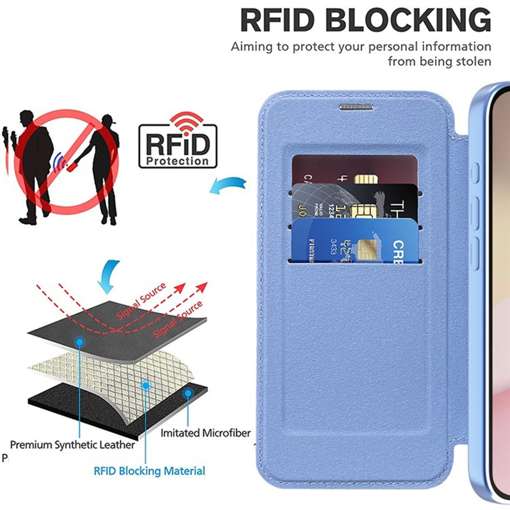 Techsuit - SmartMag Book Case - iPhone 16e - Light Blue