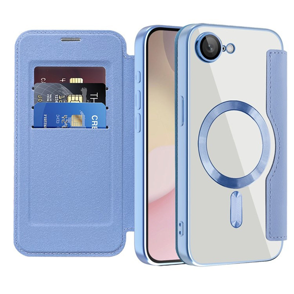 Techsuit - SmartMag Book Case - iPhone 16e - Light Blue