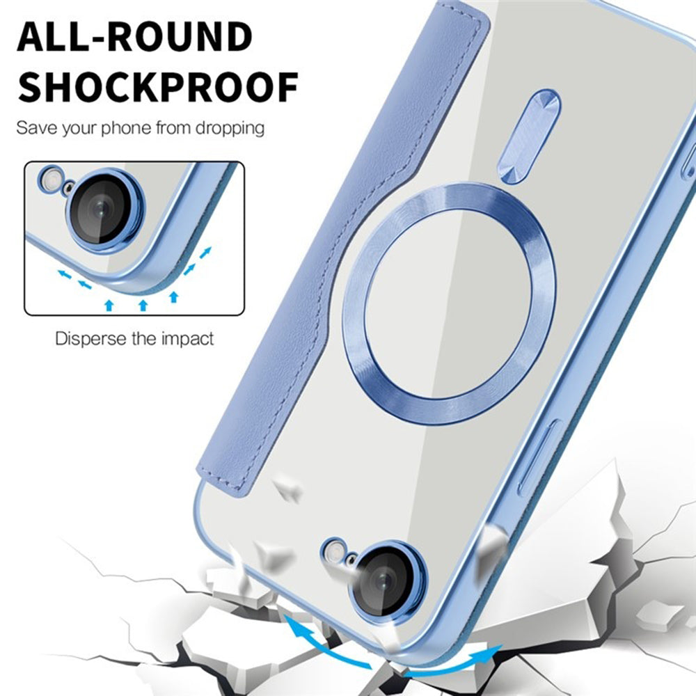 Techsuit - SmartMag Book Case - iPhone 16e - Light Blue