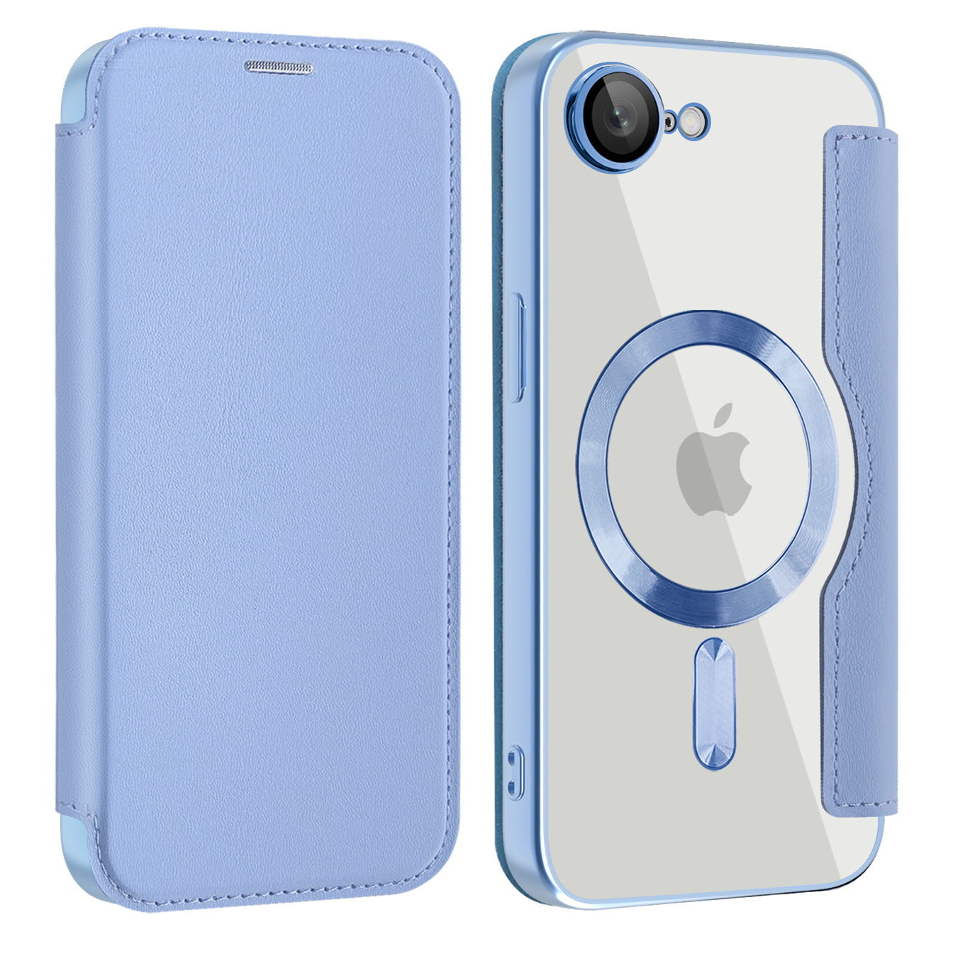 Techsuit - SmartMag Book Case - iPhone 16e - Light Blue