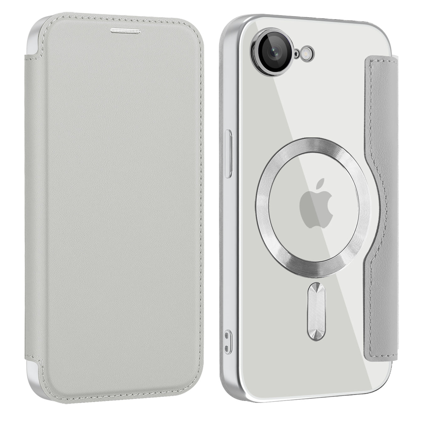 Techsuit - SmartMag Book Case - iPhone 16e - Gray