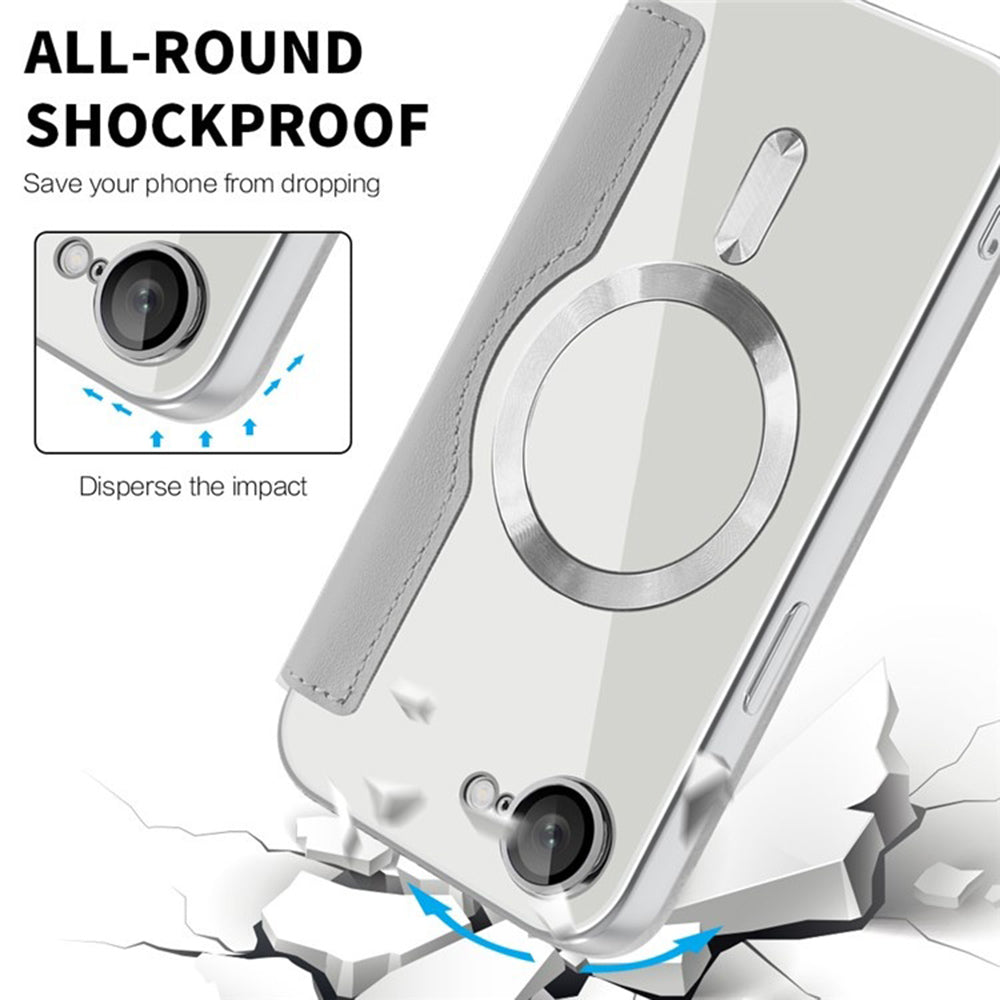 Techsuit - SmartMag Book Case - iPhone 16e - Gray