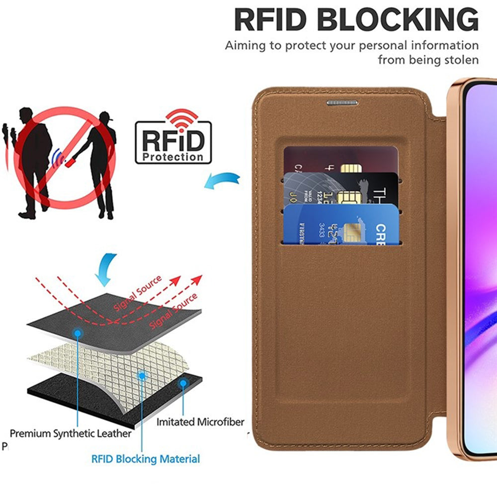 Techsuit - SmartMag Book Case - Galaxy A05 - Brown