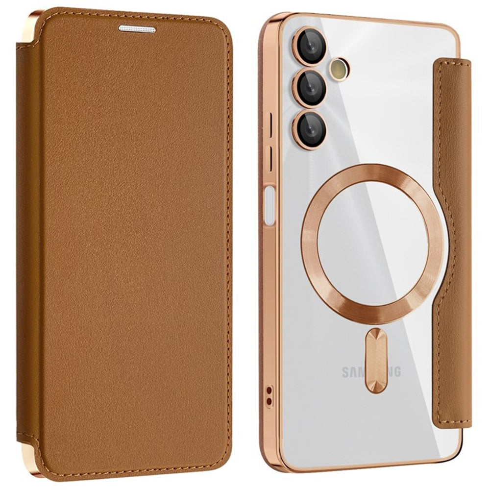 Techsuit - SmartMag Book Case - Galaxy A05s - Brown
