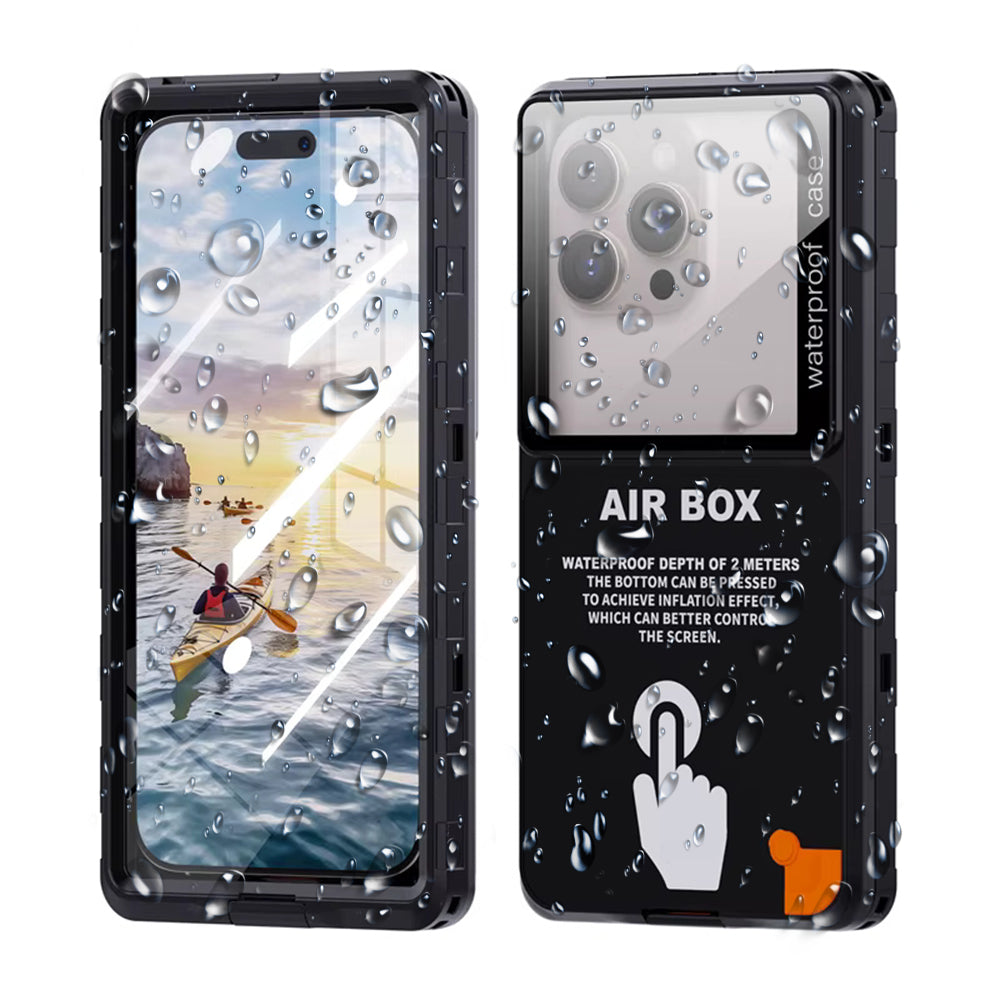 ShellBox - AirBox Waterproof IP68 Case (max. 6.9 inch) - Universal Phone Model (max. 15mm depth) - Black
