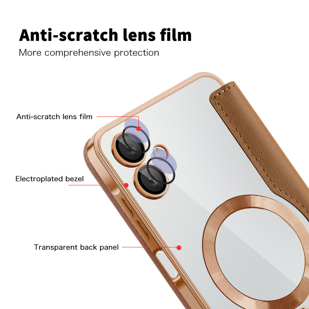 Techsuit - SmartMag Book Case - Galaxy A06 - Brown