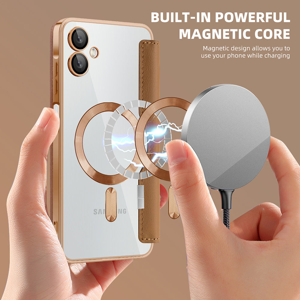 Techsuit - SmartMag Book Case - Galaxy A06 - Brown