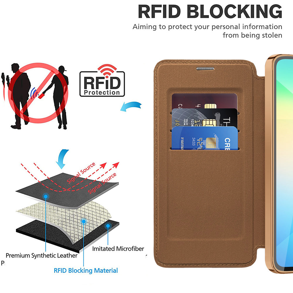 Techsuit - SmartMag Book Case - Galaxy A06 - Brown