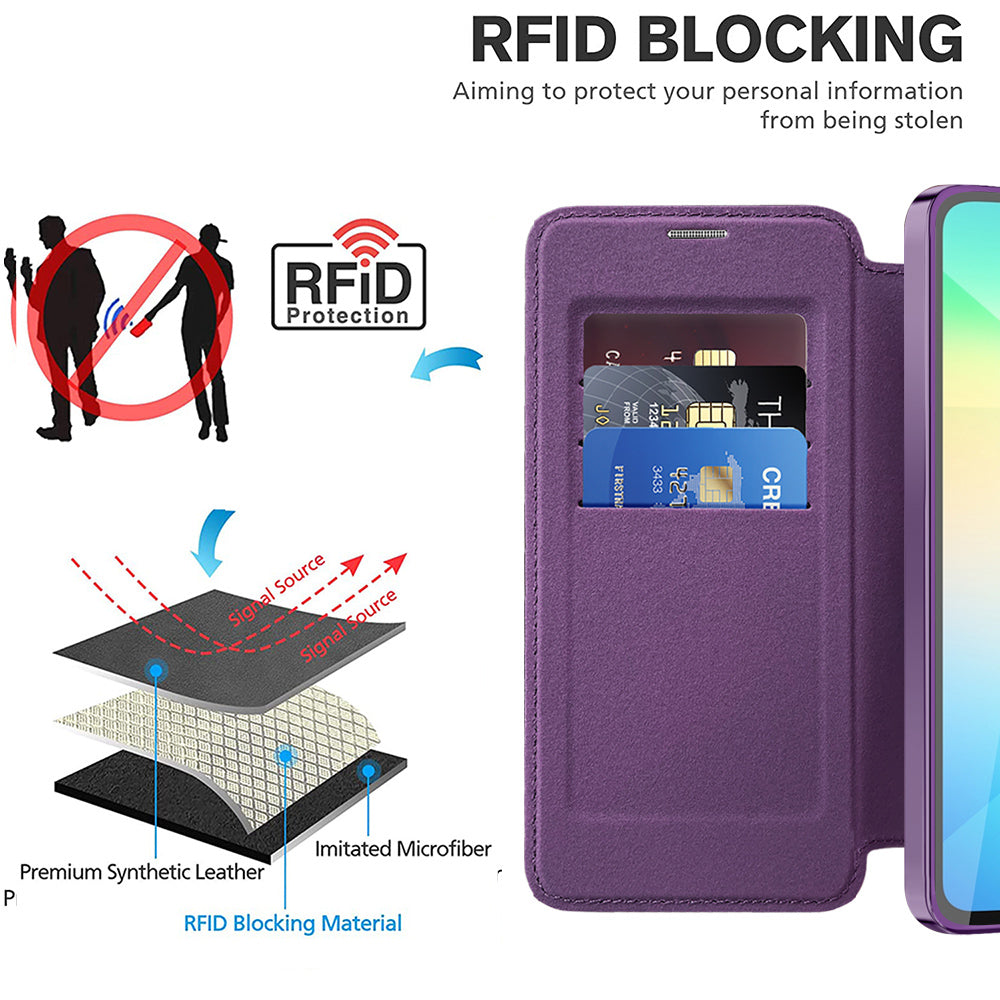 Techsuit - SmartMag Book Case - Galaxy A06 - Purple