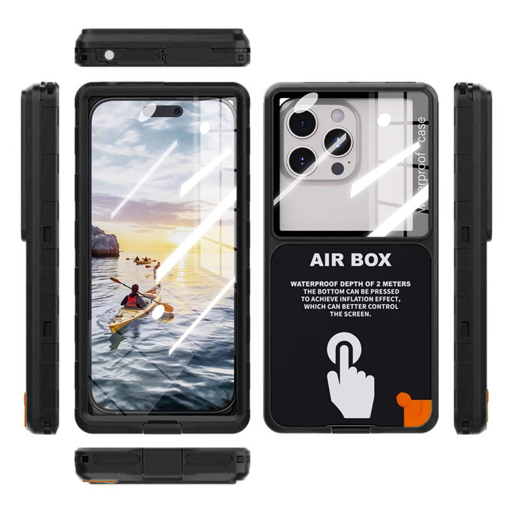 ShellBox - AirBox Waterproof IP68 Case (max. 6.9 inch) - Universal Phone Model (max. 15mm depth) - Black
