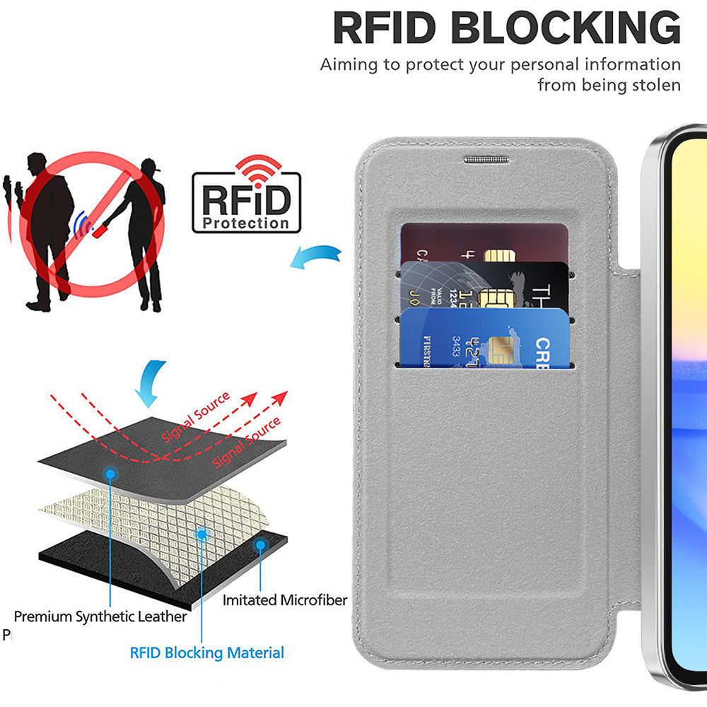 Techsuit - SmartMag Book Case - Galaxy A15 4G / A15 5G - Gray