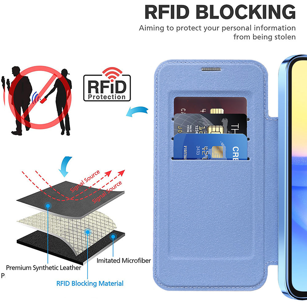 Techsuit - SmartMag Book Case - Galaxy A15 4G / A15 5G - Light Blue