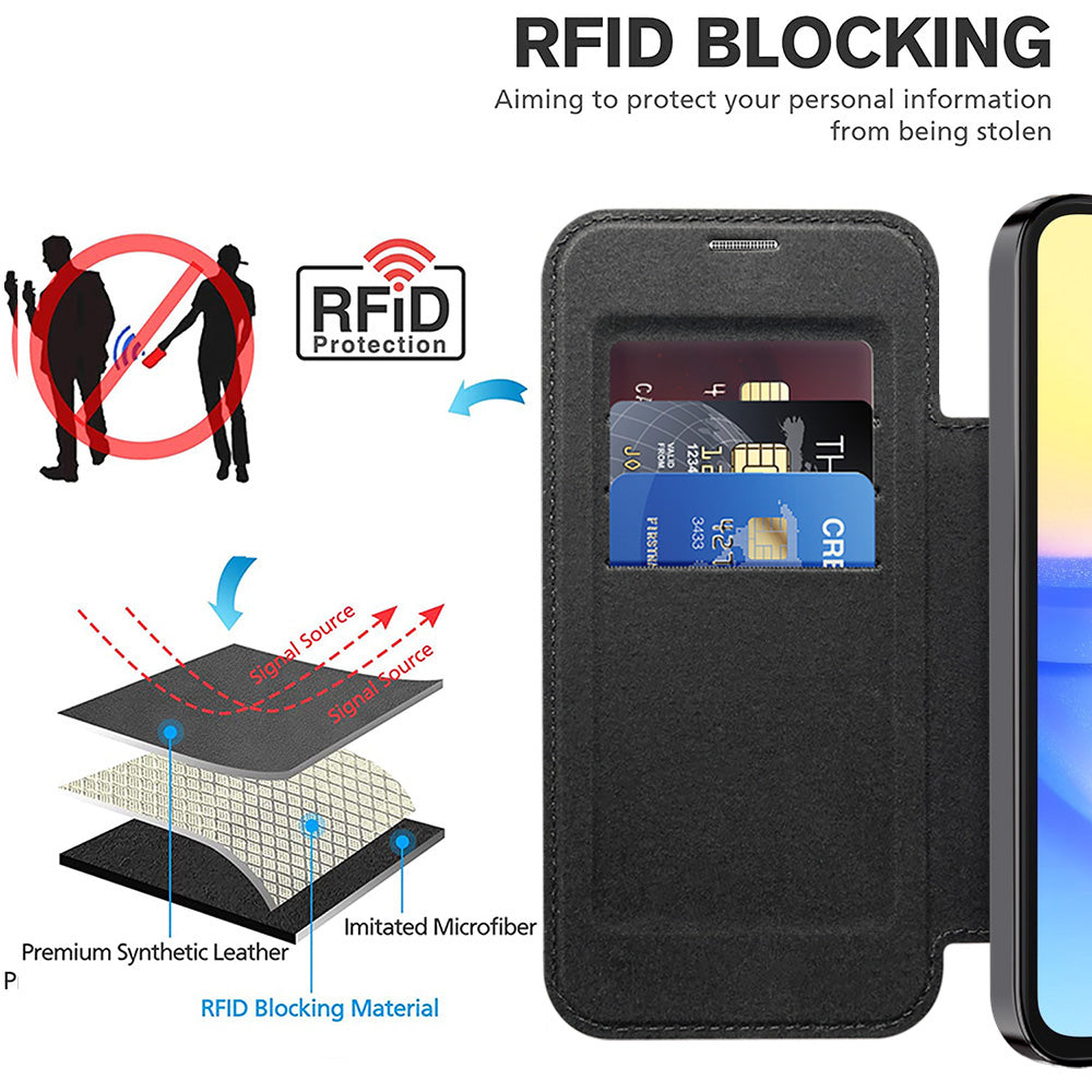 Techsuit - SmartMag Book Case - Galaxy A15 4G / A15 5G - Black