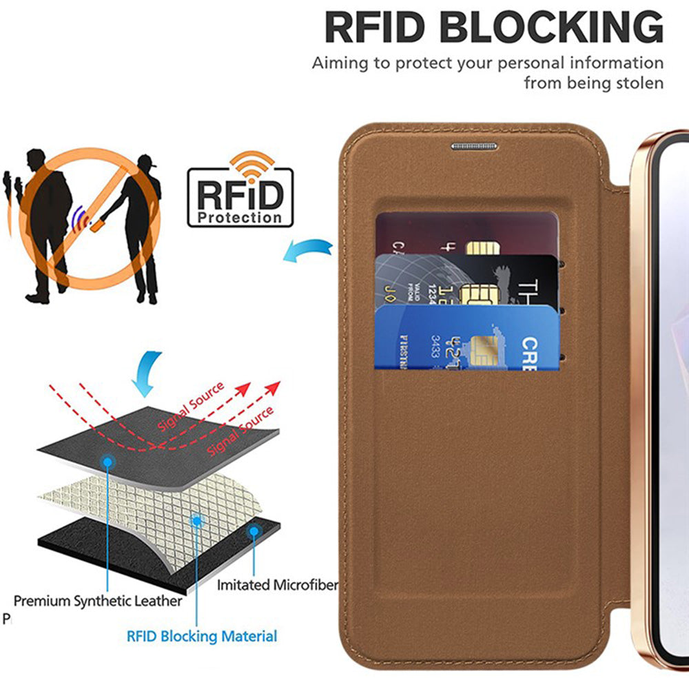 Techsuit - SmartMag Book Case - Galaxy A36 5G - Brown