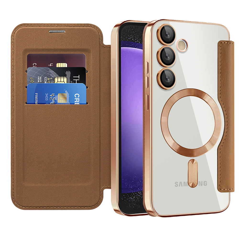 Techsuit - SmartMag Book Case - Samsung Galaxy S23 FE - Brown