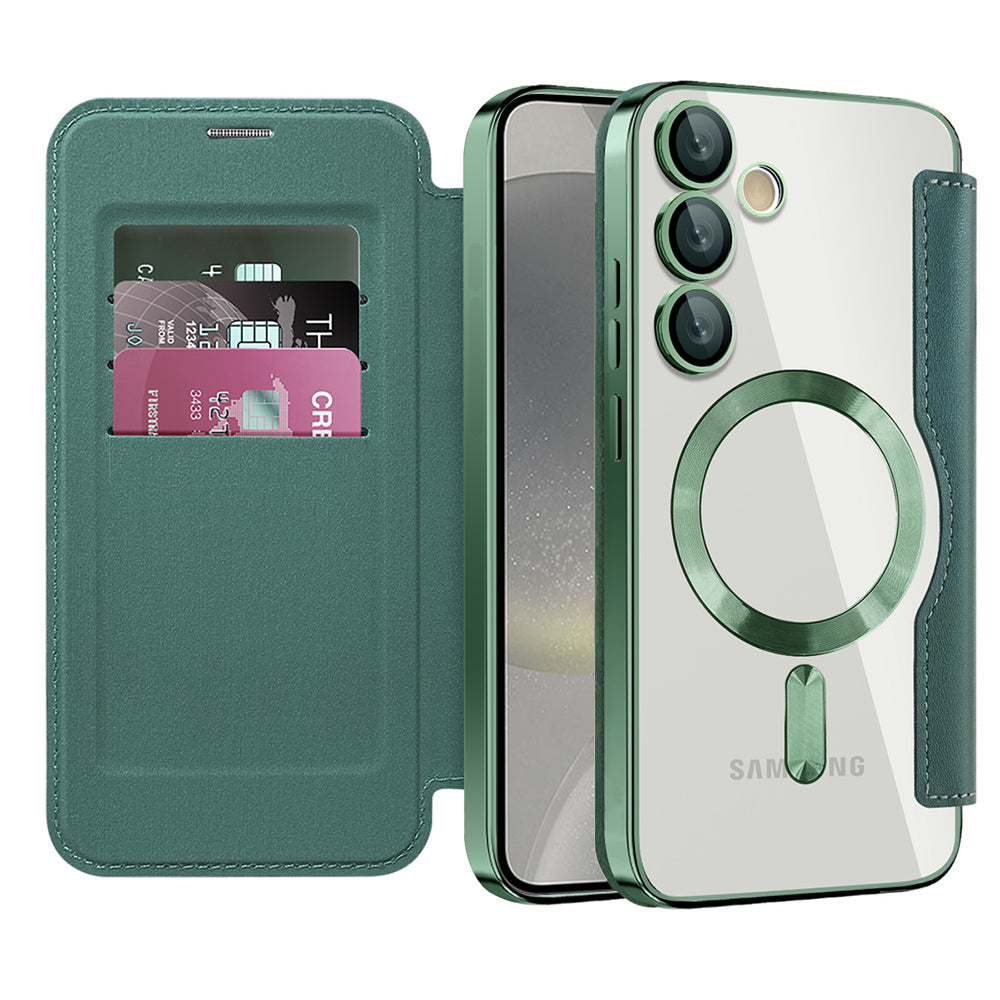 Techsuit - SmartMag Book Case - Samsung Galaxy S24 - Green