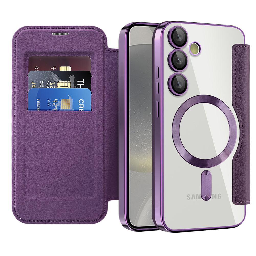 Techsuit - SmartMag Book Case - Samsung Galaxy S24 Plus - Purple
