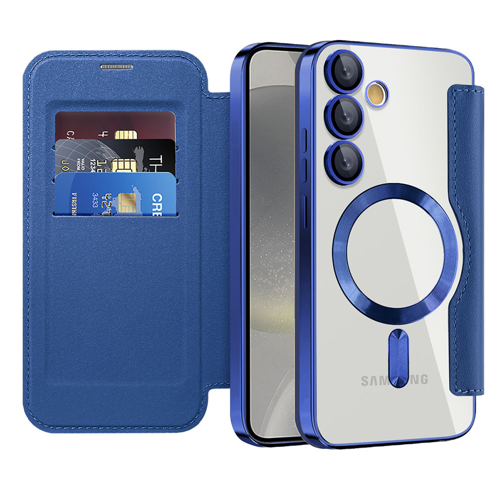 Techsuit - SmartMag Book Case - Samsung Galaxy S24 Plus - Blue