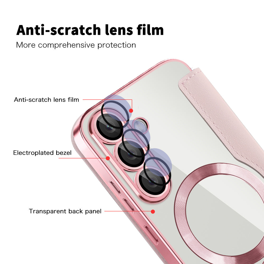 Techsuit - SmartMag Book Case - Galaxy S25 - Pink