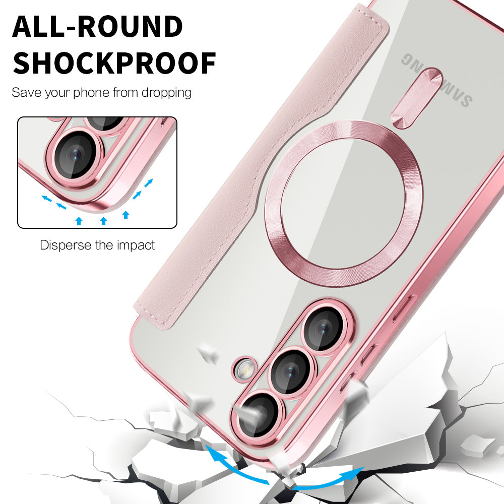 Techsuit - SmartMag Book Case - Galaxy S25 - Pink