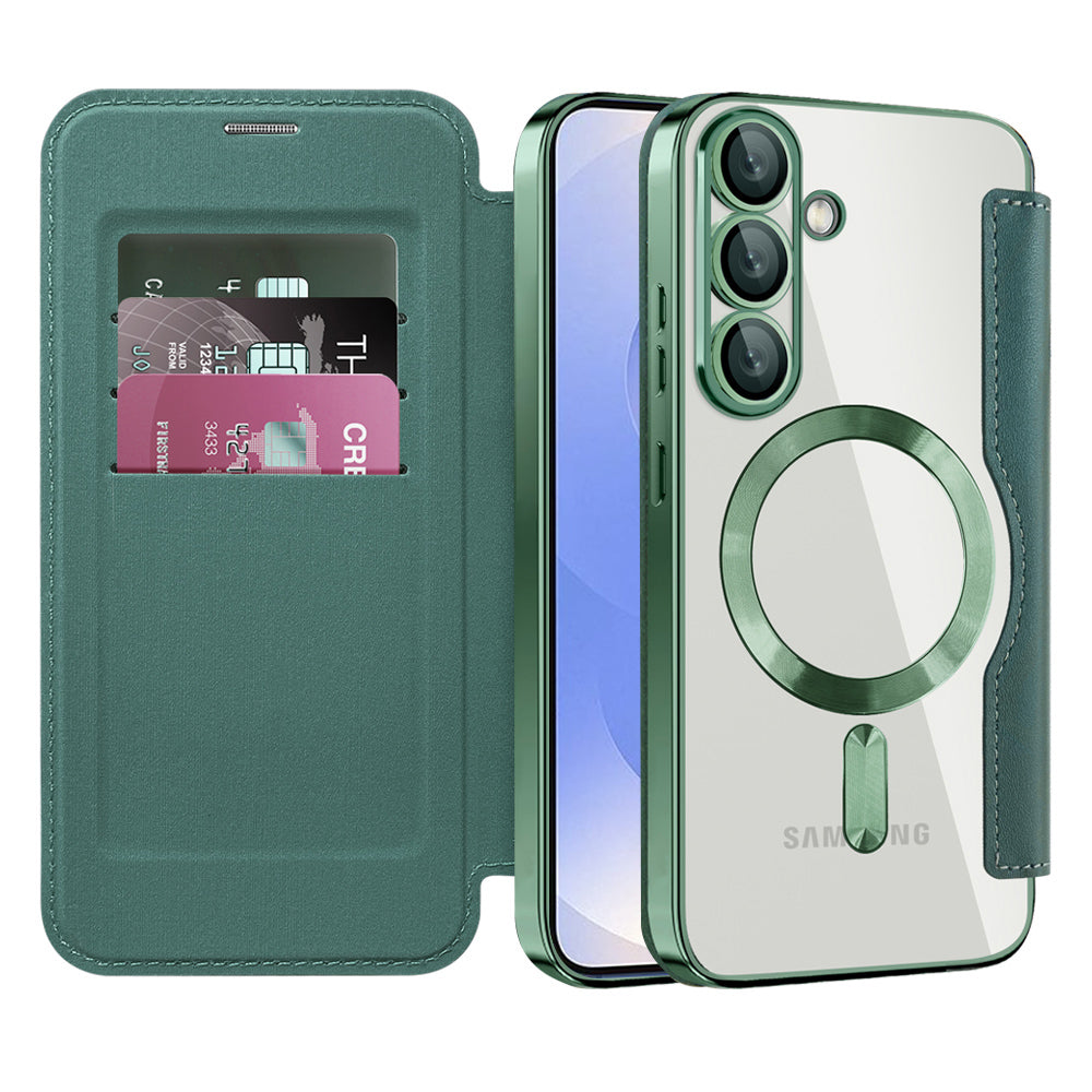 Techsuit - SmartMag Book Case - Samsung Galaxy S25 - Green