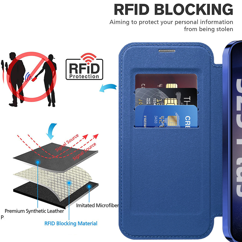 Techsuit - SmartMag Book Case - Galaxy S25 - Blue