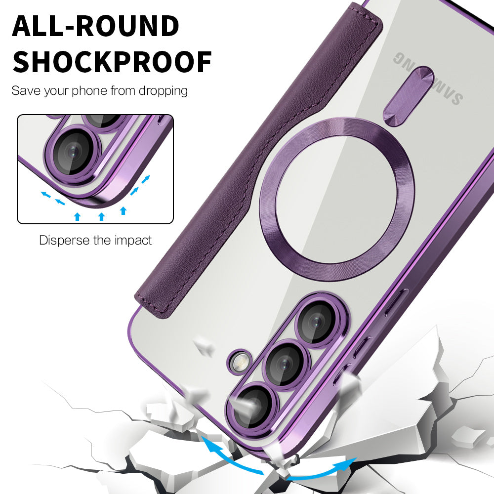 Techsuit - SmartMag Book Case - Galaxy S25 - Purple