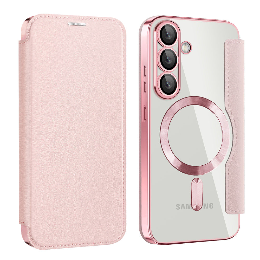 Techsuit - SmartMag Book Case - Galaxy S25 Plus - Pink