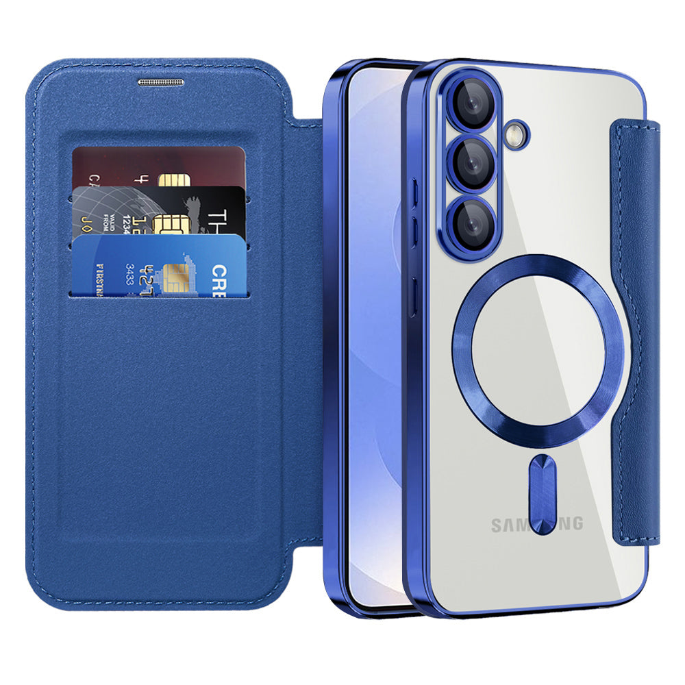 Techsuit - SmartMag Book Case - Samsung Galaxy S25 Plus - Blue