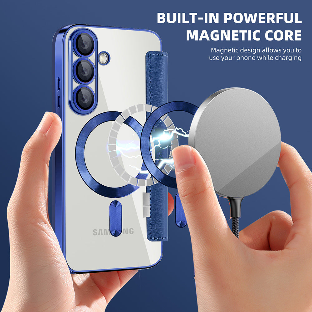 Techsuit - SmartMag Book Case - Galaxy S25 Plus - Blue