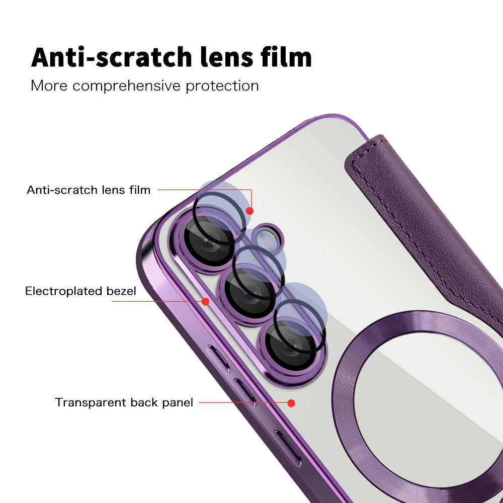 Techsuit - SmartMag Book Case - Galaxy S25 Plus - Purple
